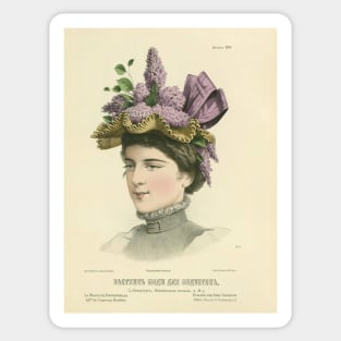 Victorian (1800's) fashion plate Sticker